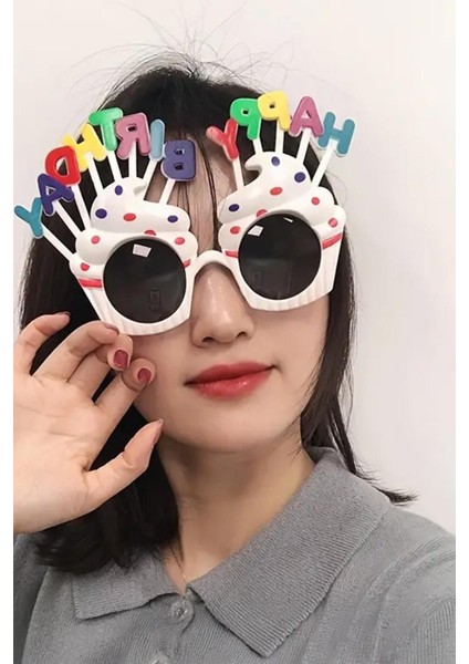 Happy Birthday Beyaz Parti Gözlüğü fırsatları