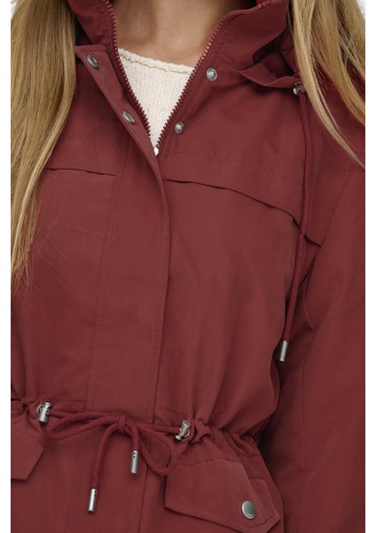 Onlnewstarline Regular Fit Kapüşonlu Cepli Mevsimlik Mont Bayan Mont 15218612 modelleri