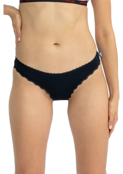 66431 Kadın Karışık Desen Pamuklu 3'lü Slip Külot-Lacivert modelleri