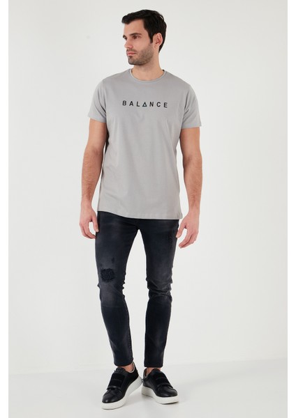 Pamuklu Slim Fit Bisiklet Yaka T Shirt Erkek T Shirt 541BALANCE fiyatları