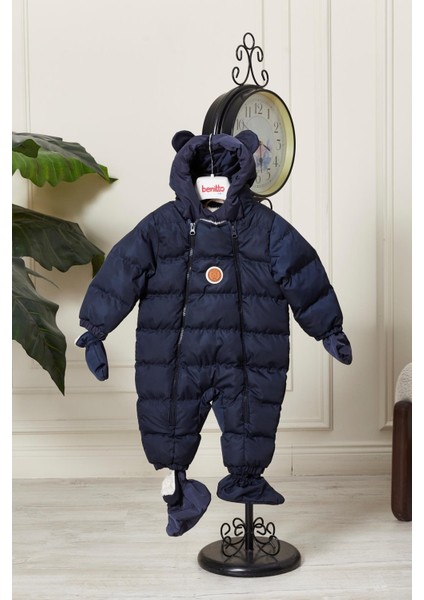 Unisex Kapüşonlu Fermuarlı Bebek Astronot Tulum 51330