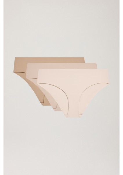 3 Adet Görünmez Lazer Kesim Klasik Külot Laser Cut Briefs