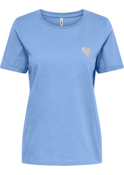 Onlkita Pamuk Regular Fit Bisiklet Yaka T Shirt Bayan T Shirt 15244714