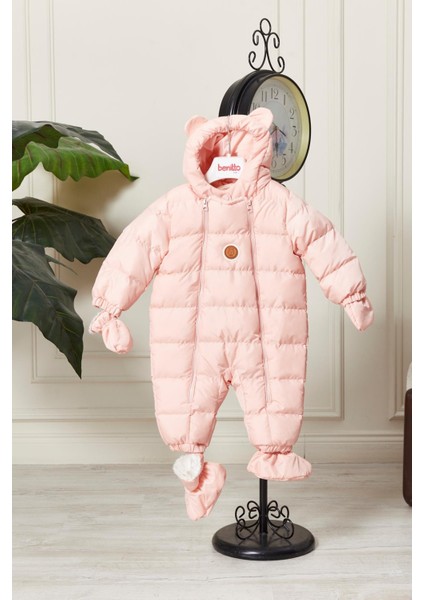 Unisex Kapüşonlu Fermuarlı Bebek Astronot Tulum 51330