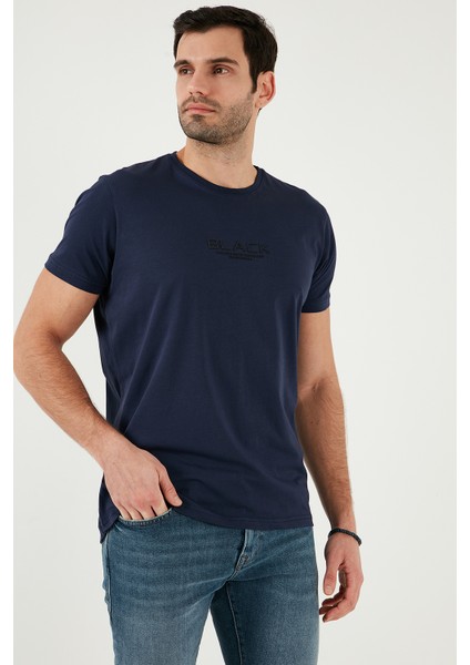 Pamuklu Slim Fit Bisiklet Yaka T Shirt Erkek T Shirt 541FOLLOW modelleri