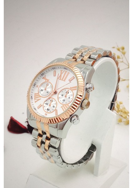 Rose Gümüş Unisex Kol Saati Roma Rakamlı