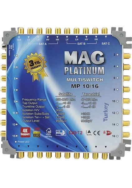 Platinum 10-16 Sonlu Uydu Santrali