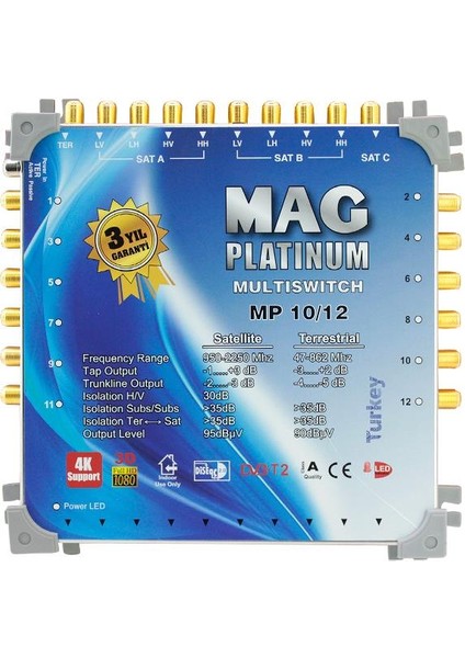 Platinum 10-12 Kaskatlı Uydu Santrali