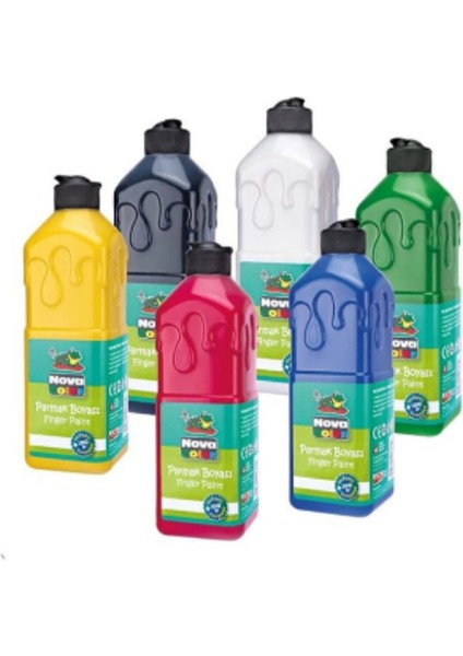 Nova Color Parmak Boyası 6 Renk x 250 gr 1 Set