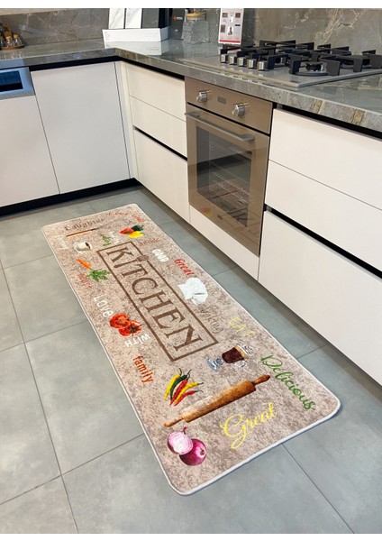 Kahverengi Renk Yıkanabilir Mutfak Yolluk Lateks Deri Taban Halı fiyatları