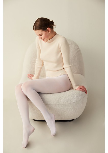 3'lü Avantajlı Paket - Penti Mikro 40 Külotlu Çorap-Micro 40 Pantyhose-Pentilicious - Beyaz