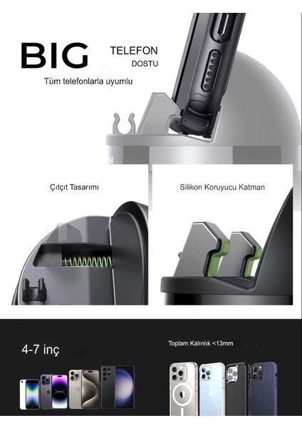 T0107 360° Dönen 3xkayma Önleyici Tutacak Torpido Üzeri Masa Üzeri ve Araç Içi Telefon Tutucu fiyatları