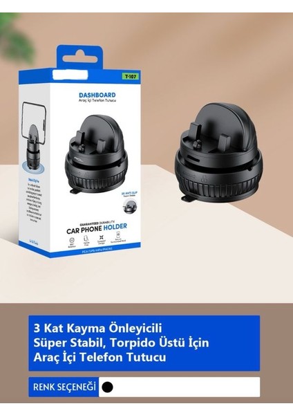 T0107 360° Dönen 3xkayma Önleyici Tutacak Torpido Üzeri Masa Üzeri ve Araç Içi Telefon Tutucu indirimleri