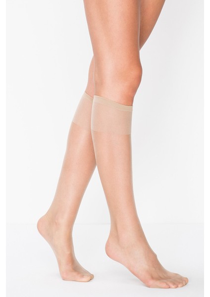9'lu Avantajlı Paket - Fit 15 Ince, Parlak 15 Den Pantolon Çorabı - Rahat Lastikli Dizaltı Çorap Bronz fırsatları