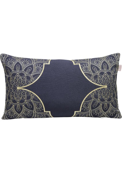 Belıeve Ramazan Jakarlı Dokuma Goblen Dekoratif Siyah Simli Kırlent 30 x 55