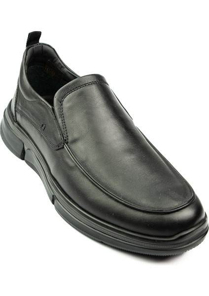 19325 Siyah Deri Erkek Casual Ayakkabı