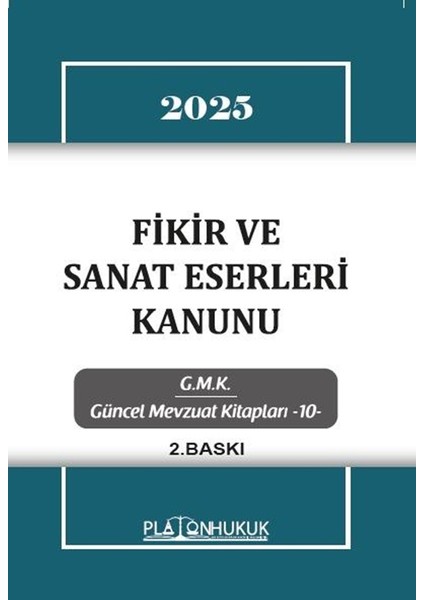 Fikir ve Sanat Eserleri Kanunu 2.baskı