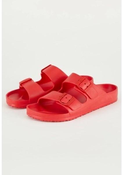 Unisex Terlik Çift Bantlı Tokalı Ayarlanabilir Hafif Rahat Esnek Yumuşak Sandalet 133