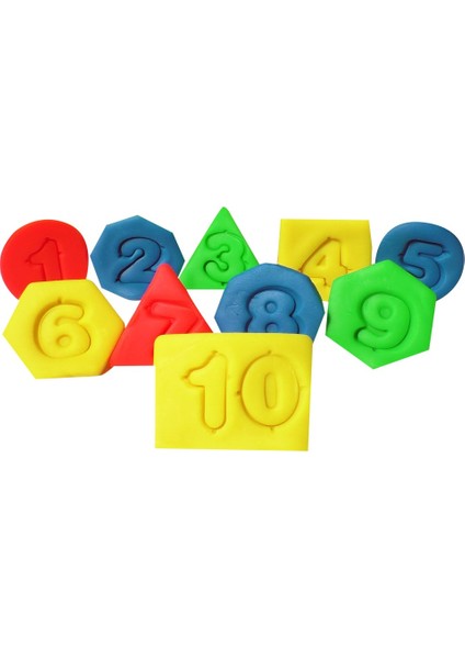 Rakam ve Geometrik Şekil Kalıplı Buğday Unu Oyun Hamuru S - Play Dough modelleri