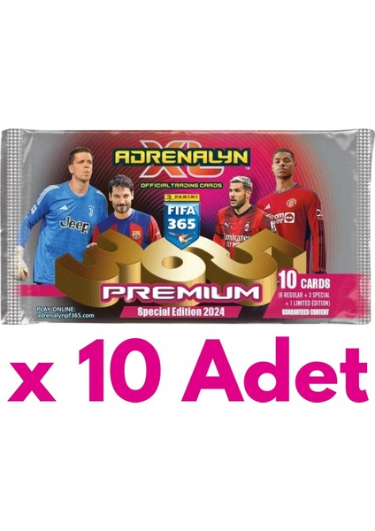 Panini Fifa 365 Premium 2024 Card 2024 10LU x 10 Adet