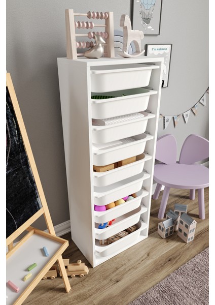 Mdf - x l Mono 9 Sepetli Oyuncak Dolabı