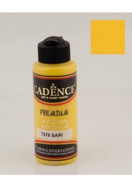 Cadence 7370 Sarı Premium Akrilik Boya 70 ml