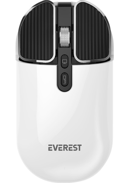 SM-620 2in1 Bluetooth+2,4ghz Şarjlı Beyaz Süper Sessiz Mobil-Tv-Pc Destekli Kablosuz Mouse