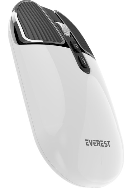 SM-620 2in1 Bluetooth+2,4ghz Şarjlı Beyaz Süper Sessiz Mobil-Tv-Pc Destekli Kablosuz Mouse