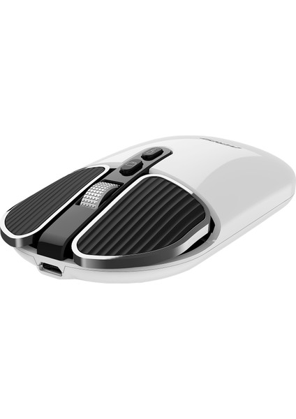 SM-620 2in1 Bluetooth+2,4ghz Şarjlı Beyaz Süper Sessiz Mobil-Tv-Pc Destekli Kablosuz Mouse
