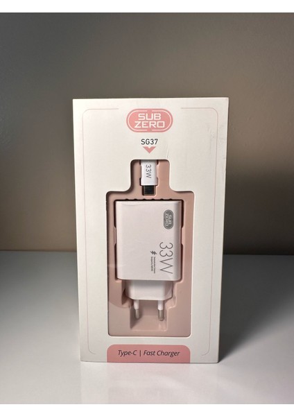 33W Type-C Kablolu Turbo Ev Tipi Şarj Aleti