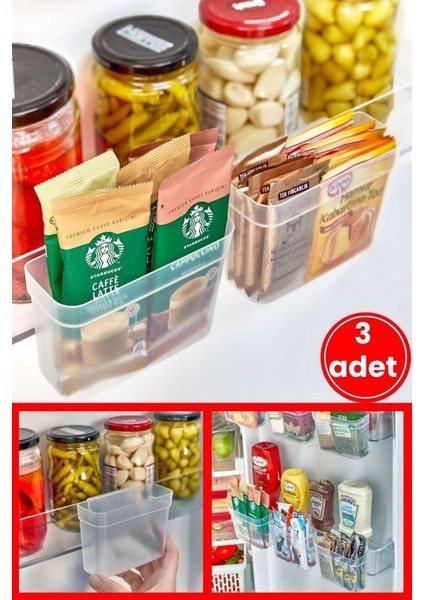 30’lu Yumurta Organizer ve 3 Adet Asılabilir Buzdolabı Düzenleyici Set