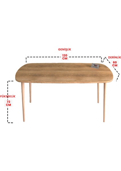 120X60 cm Çalışma Masası Canadian Model Ofis Ders Masası modelleri