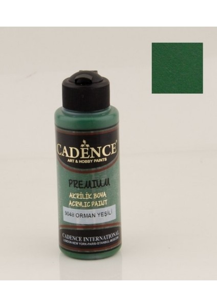 Cadence 9048 Orman Yeşili Premium Akrilik Boya 120 ml