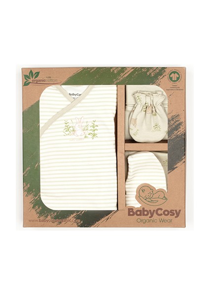 Bebek Hastane Çıkış Seti 5'li - Organik Pamuk - Babycosy Organik