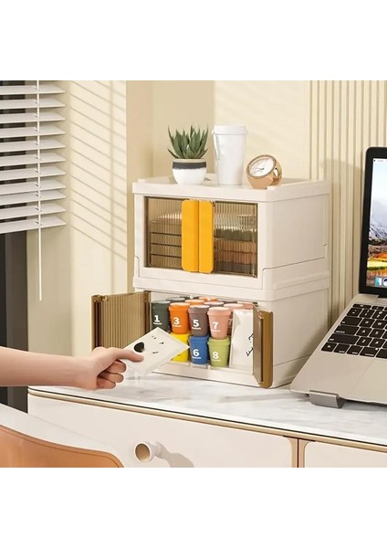 SN-25883 72L Katlanabilir Plastik Saklama Kutusu Renkli Kapaklı Tekerlekli 40X64X37CM indirimleri