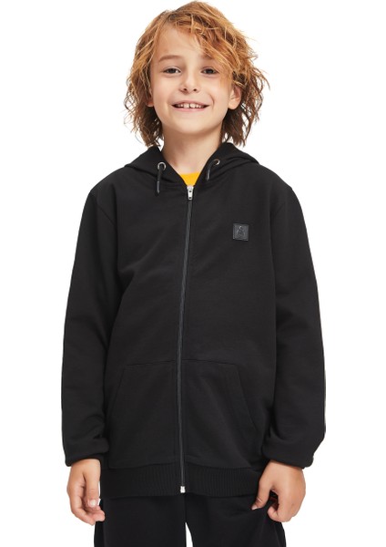 galatasaray çocuk basic fermuarlı hoodie c241237
