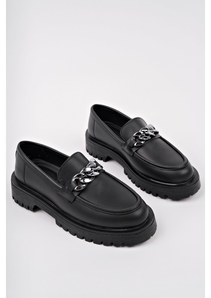 Daily Kalın Taban Tokalı Günlük Casual Makosen Kadın Loafer Ayakkabı modelleri