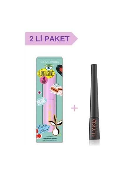 Show Your Look 24H Volume Maskara Matte Dipliner 100 Black