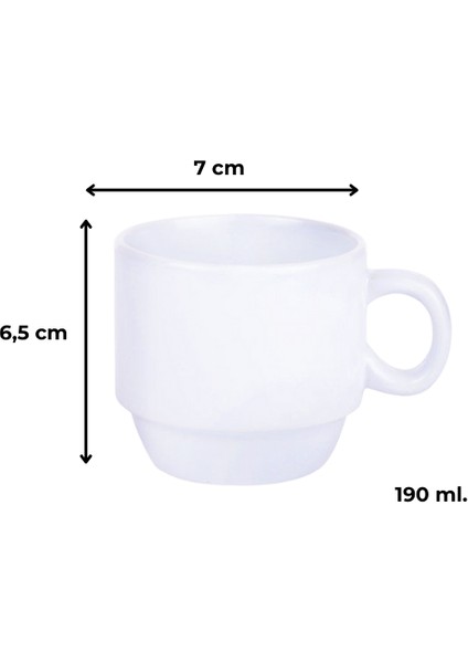 Deepcraft Stantlı 4'lü Fincan Seti Çıkmaz Baskılı Kuşlar Desenli 4 Adet Fincan Seti 190 ml
