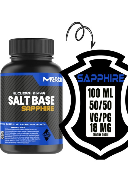 Sapphire Salt Base Vg Pg 50-50 18 mg