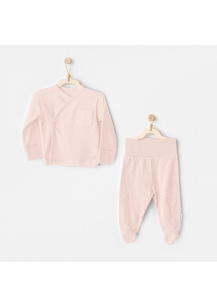 Bebek Zıbın Takım 2 Parça Side Snap Set Jacquard Basic AC25557