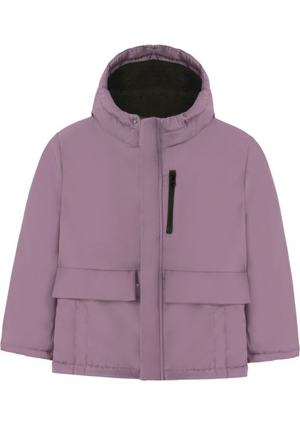 Erkek Çocuk Içi Kürklü Su ve Rüzgar Geçirmez Kapüşonlu 3 Cep Kışlık Mont & Kaban & Parka ML-FMPÇ-110