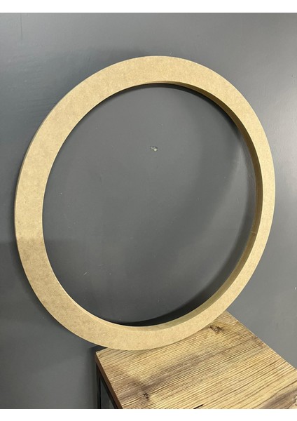 Düz Desen Yuvarlak Ayna Çerçevesi 50 cm Çapı 3,5 cm Yüzey Genişliği