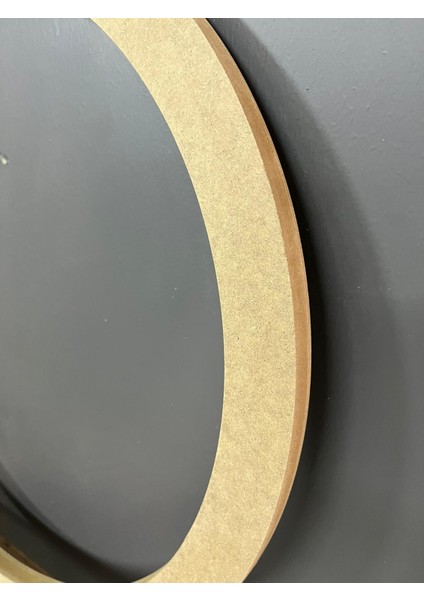 Düz Desen Yuvarlak Ayna Çerçevesi 50 cm Çapı 3,5 cm Yüzey Genişliği fırsatları