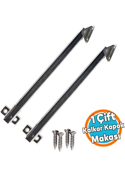 Kalkar Kapak Makası Dolap Çekmece Metal 20 cm Sessiz Açma Kapama Amortisör Piston 1 Çift