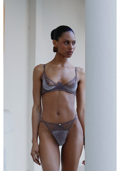 Idylle Kadife Sütyen Vizon Gri indirimleri