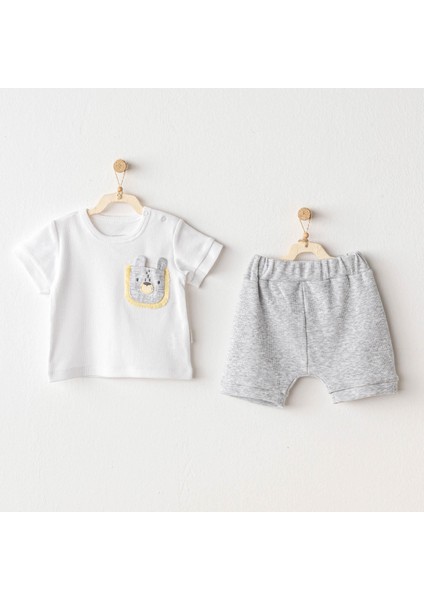 Erkek Bebek Takım 2 Parça Set Little King AC25812
