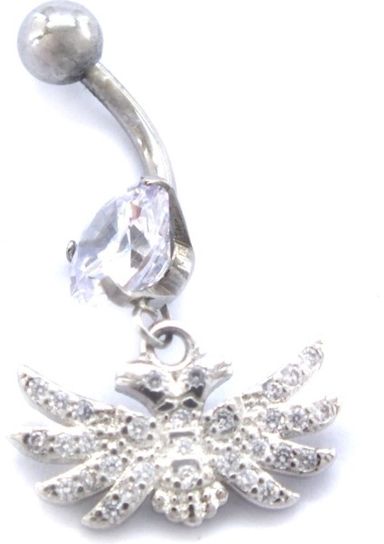 316L Çelik Zirkon Taşlı Kuş Piercing PRC-124 fırsatları