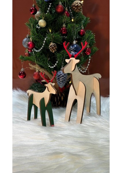 Ahşap Geyik Obje 2li Set-01 fiyatları