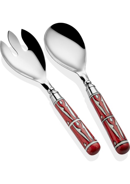 Corallo Salata Servis Seti Kırmızı 2 Parça